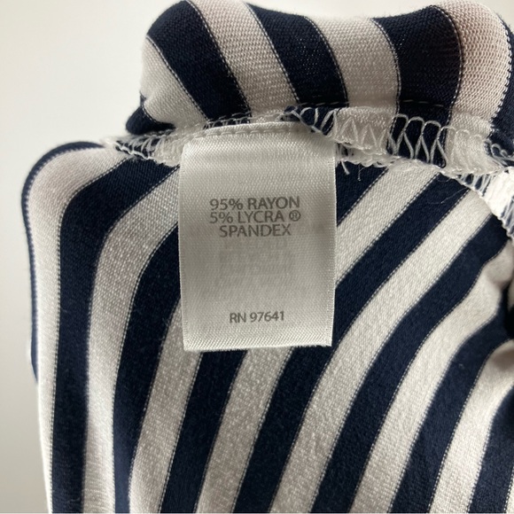 NWT J. JILL Wearever Mixed Stripes Maxi Dress Navy White Small - Picture 4 of 5
